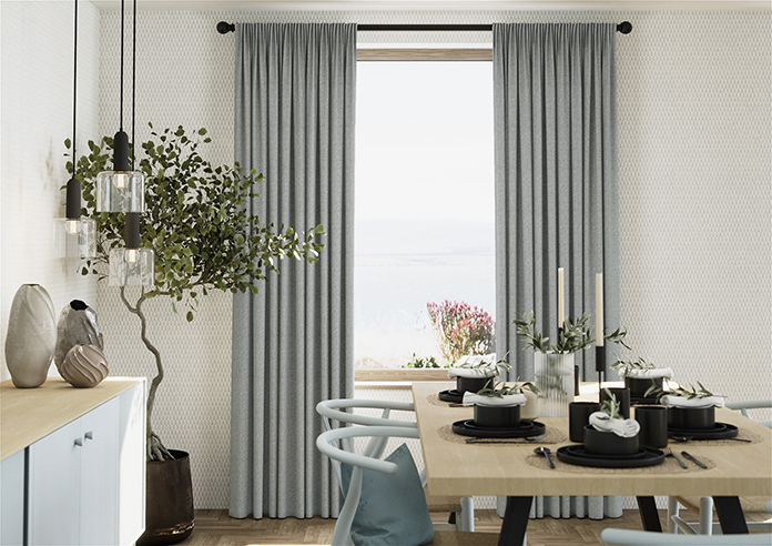 Soft Chevron, Soft Black - Made to Measure Curtains - Image 3